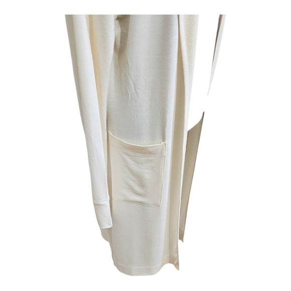 GO COUTURE Women's Hooded Cardigan Duster Cream XL - Picture 9 of 11